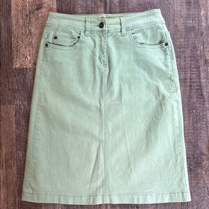 Green Denim Skirt